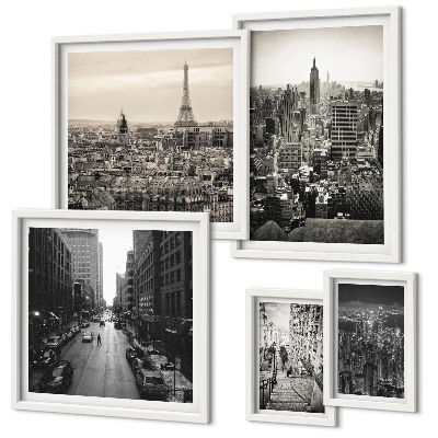 Sieninė paveikslų galerija Europos sostinių panoramos