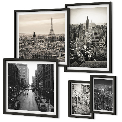 Sieninė paveikslų galerija Europos sostinių panoramos
