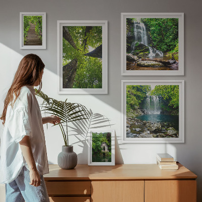 Sieninė paveikslų galerija Žali krioklių peizažai