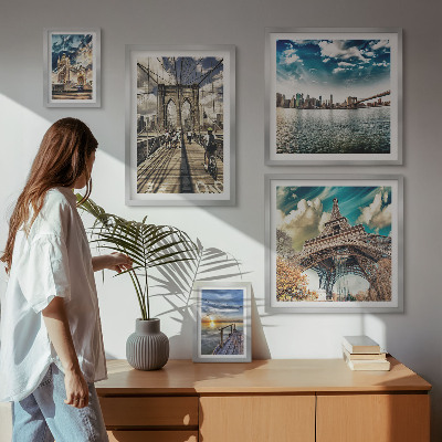 Paveikslų rinkinys miegamajam Miesto tiltai ir statiniai