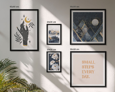 5 paveikslų rinkinys su rėmais Boho stilius su gamta ir žinutėmis