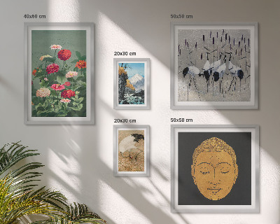 Sieninė paveikslų galerija Azijos peizažų gėlės