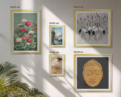 Sieninė paveikslų galerija Azijos peizažų gėlės