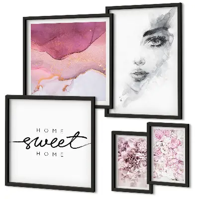 Sieninė paveikslų galerija moterų portretai ir gėlės pastelės technika