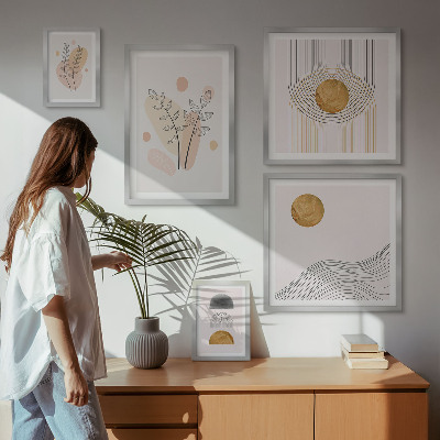 Sieninė paveikslų galerija Stilingi minimalistiniai augalai