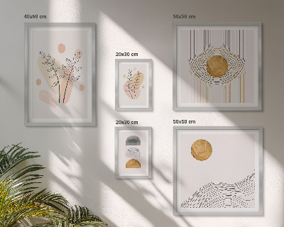 Sieninė paveikslų galerija Stilingi minimalistiniai augalai