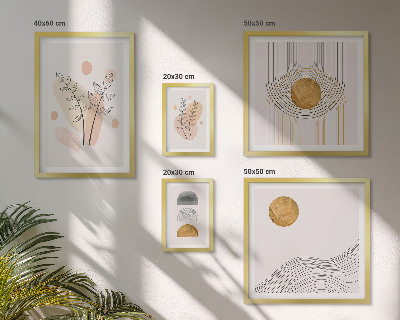Sieninė paveikslų galerija Stilingi minimalistiniai augalai