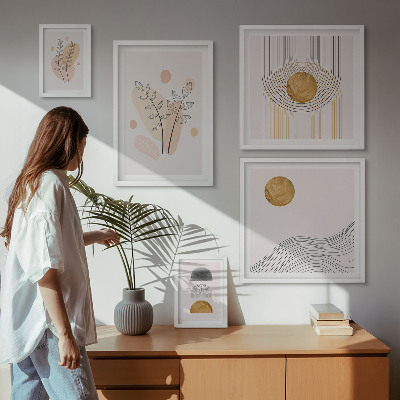 Sieninė paveikslų galerija Stilingi minimalistiniai augalai