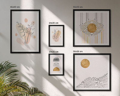 Sieninė paveikslų galerija Stilingi minimalistiniai augalai