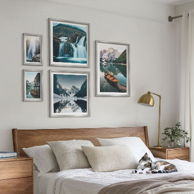 Sieninė paveikslų galerija Kalnų ežero kriokliai