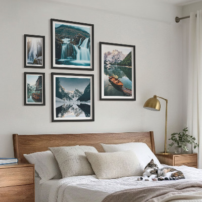 Sieninė paveikslų galerija Kalnų ežero kriokliai