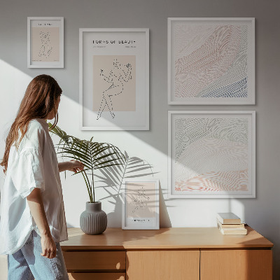 Sieninė paveikslų galerija Grožio formos, silueto linijos