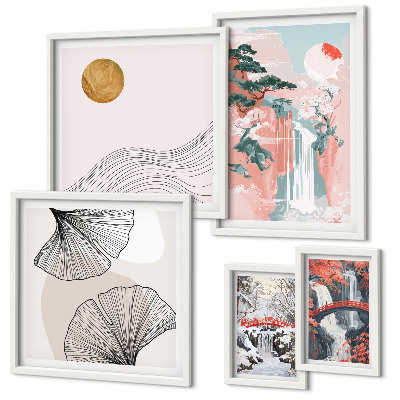 Sieninė paveikslų galerija Krioklių peizažai Japonijoje