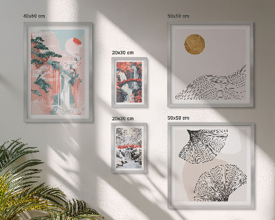 Sieninė paveikslų galerija Krioklių peizažai Japonijoje