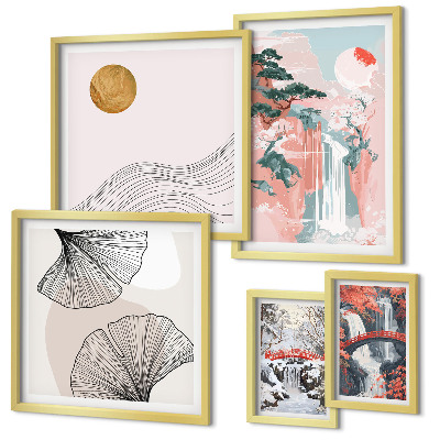 Sieninė paveikslų galerija Krioklių peizažai Japonijoje