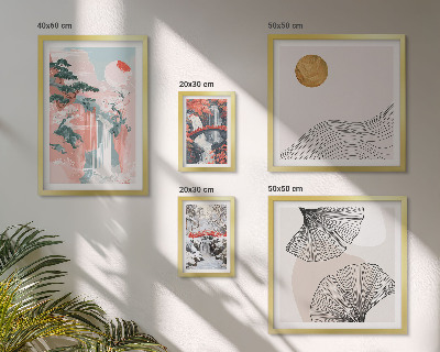 Sieninė paveikslų galerija Krioklių peizažai Japonijoje