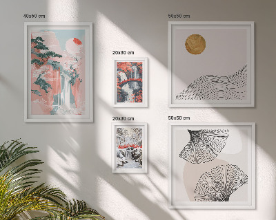 Sieninė paveikslų galerija Krioklių peizažai Japonijoje