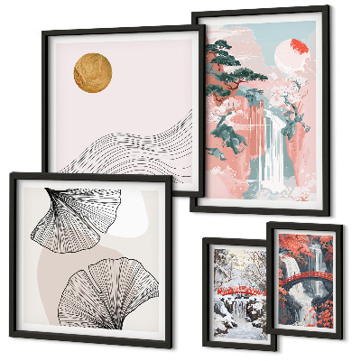 Sieninė paveikslų galerija Krioklių peizažai Japonijoje