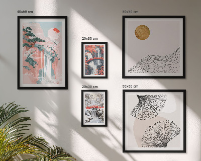 Sieninė paveikslų galerija Krioklių peizažai Japonijoje