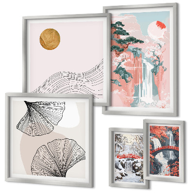 Sieninė paveikslų galerija Krioklių peizažai Japonijoje