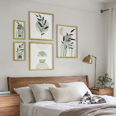 Sieninė paveikslų galerija Stilinga augalų grafika