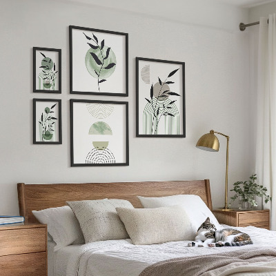 Sieninė paveikslų galerija Stilinga augalų grafika