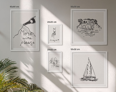 5 paveikslų rinkinys su rėmais Stilingas vyno grafikos atsipalaidavimas
