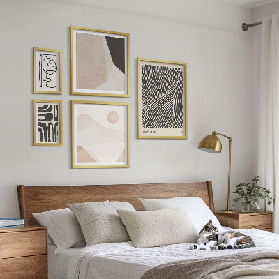 Sieninė paveikslų galerija Minimalistiniai žemės raštai abstraktūs