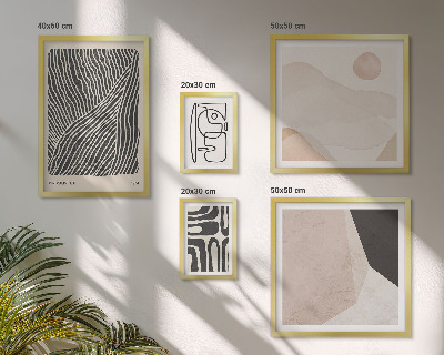 Sieninė paveikslų galerija Minimalistiniai žemės raštai abstraktūs