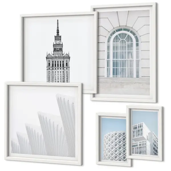 Paveikslų rinkinys miegamajam modernus architektūrinis minimalizmas