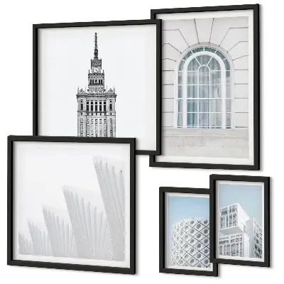 Paveikslų rinkinys miegamajam modernus architektūrinis minimalizmas