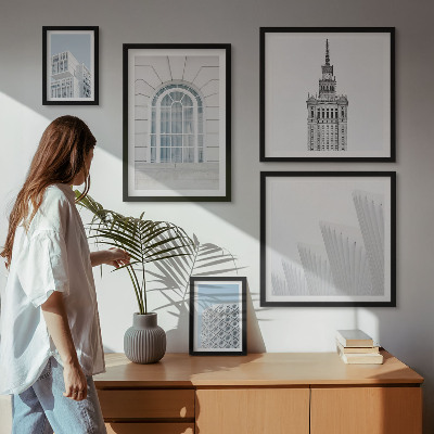 Paveikslų rinkinys miegamajam Modernus architektūros minimalizmas