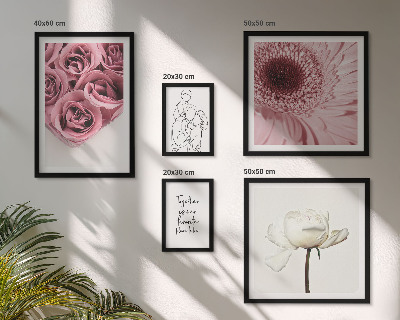 Sieninė paveikslų galerija Gėlių boho įkvėpimo idėjos