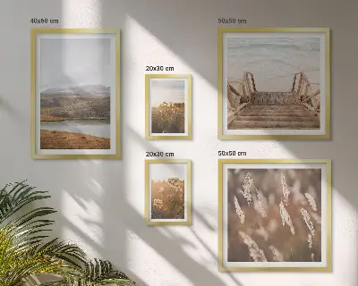 Sieninė paveikslų galerija ežero kraštovaizdis