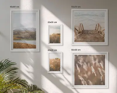 Sieninė paveikslų galerija ežero kraštovaizdis