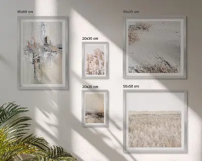 Sienų galerija stilingos gamtos motyvų minimalizmo dekoracijos