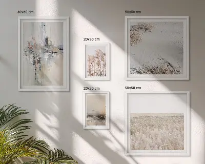 Sienų galerija stilingos gamtos motyvų minimalizmo dekoracijos