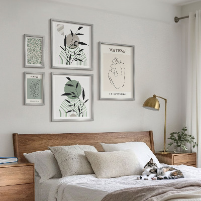 Sieninė paveikslų galerija Stilinga augalų grafika