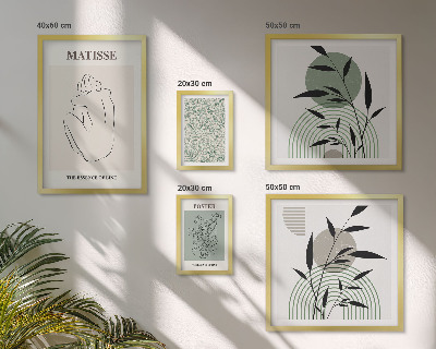 Sieninė paveikslų galerija Stilinga augalų grafika