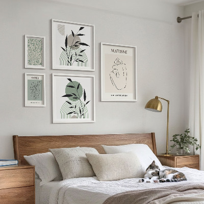 Sieninė paveikslų galerija Stilinga augalų grafika