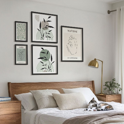 Sieninė paveikslų galerija Stilinga augalų grafika