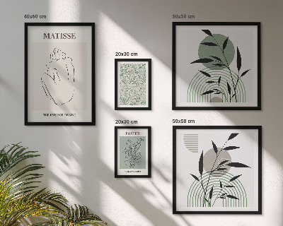 Sieninė paveikslų galerija Stilinga augalų grafika