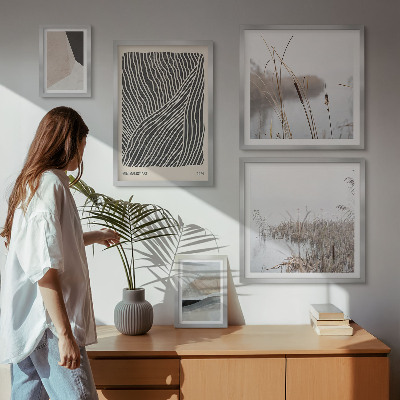Paveikslų rinkinys miegamajam Minimalistinis gamtos menas