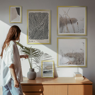 Paveikslų rinkinys miegamajam Minimalistinis gamtos menas