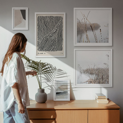 Paveikslų rinkinys miegamajam Minimalistinis gamtos menas