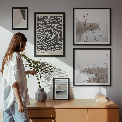 Paveikslų rinkinys miegamajam Minimalistinis gamtos menas