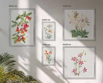 Paveikslų rinkinys miegamajam Gėlių botaniniai motyvai