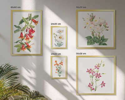 Paveikslų rinkinys miegamajam Gėlių botaniniai motyvai
