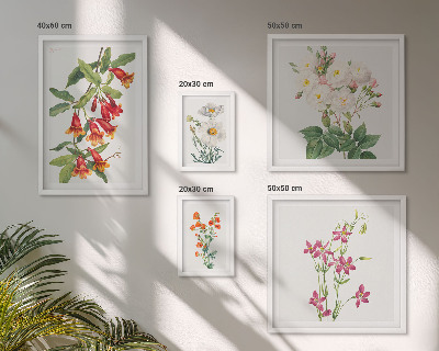 Paveikslų rinkinys miegamajam Gėlių botaniniai motyvai
