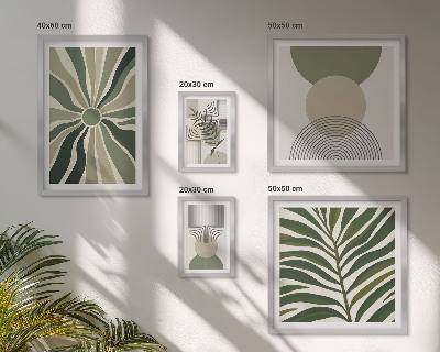 Sieninė paveikslų galerija Stilinga grafika su žaluma